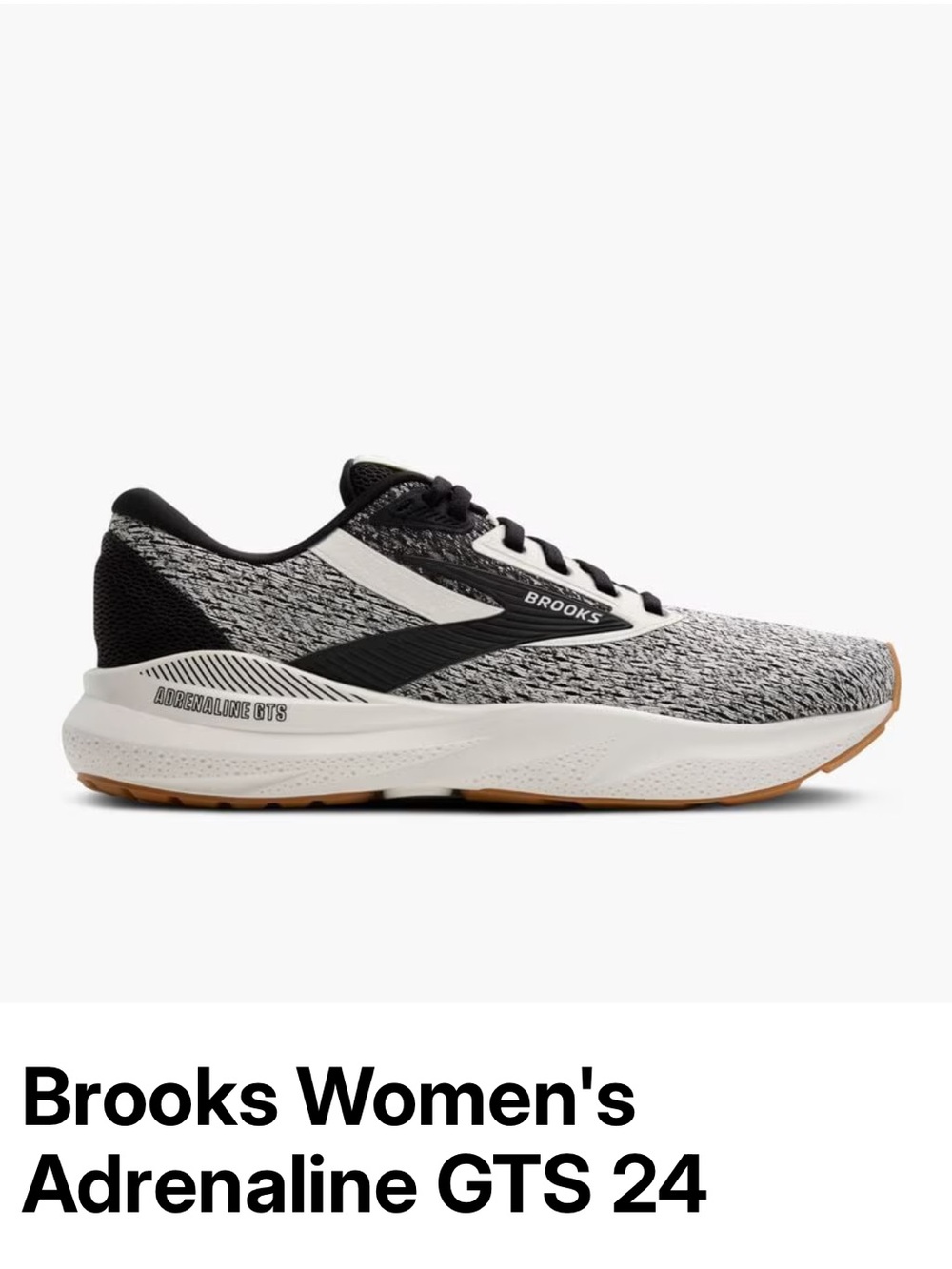 Brooks Women's Adrenaline GTS 24 - Black, White, Gum